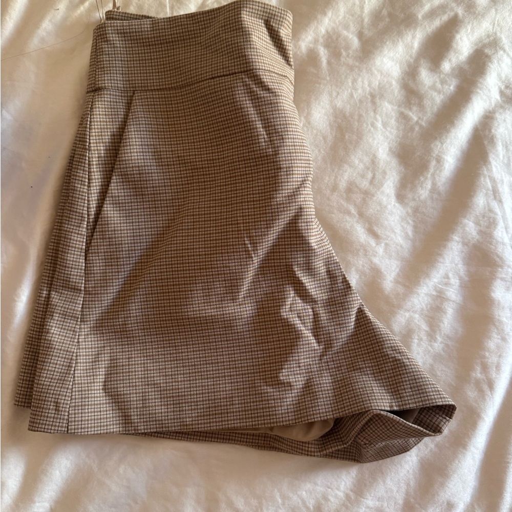 Checkered high waist short